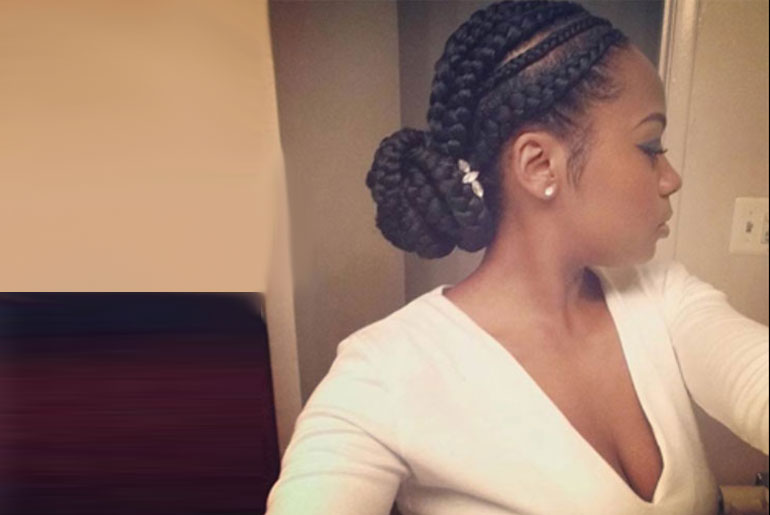 Ghana braided updo